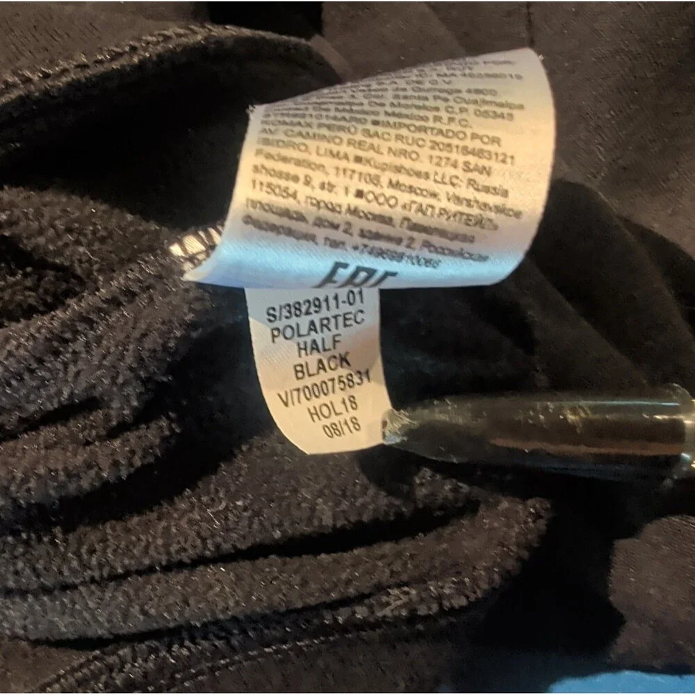 Banana Republic Polartec Fleece Pullover Shirt Mens Large Black 1/4 Zip